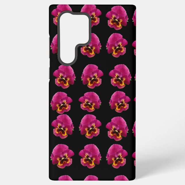 Coque Samsung Galaxy Pink Pansy Passion, (Verso)