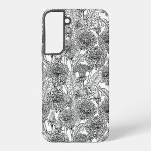 Coque Samsung Galaxy Pissenlits, noir et blanc