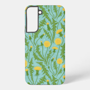 Coque Samsung Galaxy Pissenlits, vert, jaune et bleu