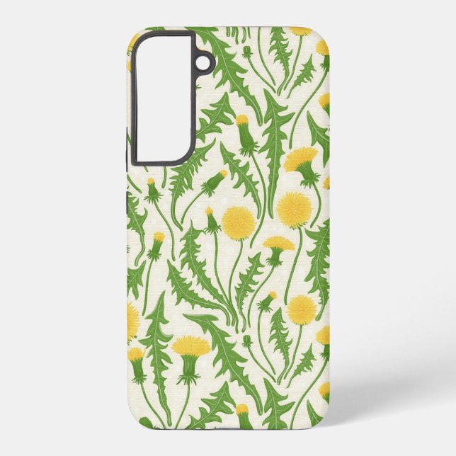 Coque Samsung Galaxy Pissenlits, verts, jaunes et blancs (Verso)