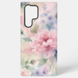 Coque Samsung Galaxy Pivoine Florale Aquarelle Rose Clair