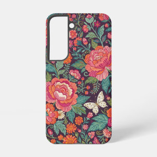 Coque Samsung Galaxy Pivoines de jardin colorées abstraites Coques Sams