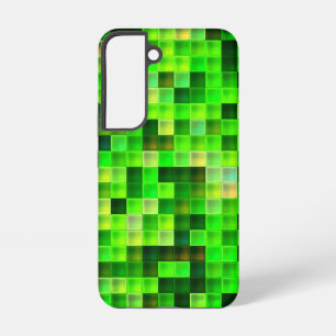 Coque Samsung Galaxy Pixels de jeu vidéo Motif Carré vert