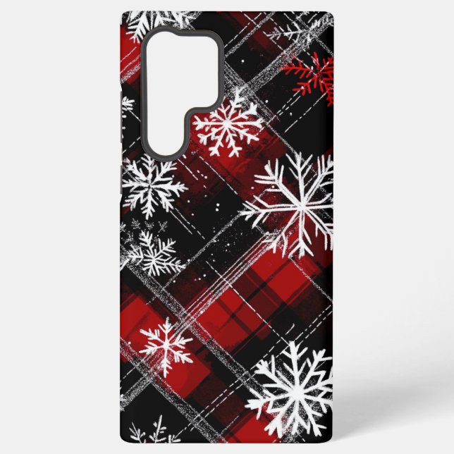 Coque Samsung Galaxy Plaid enneigé (Verso)