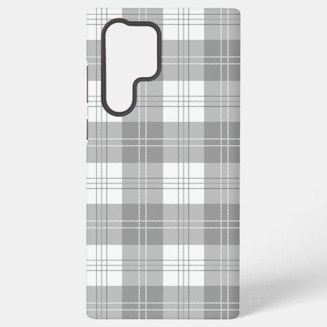 Coque Samsung Galaxy Plaide Buffalo noir et blanc (Verso)