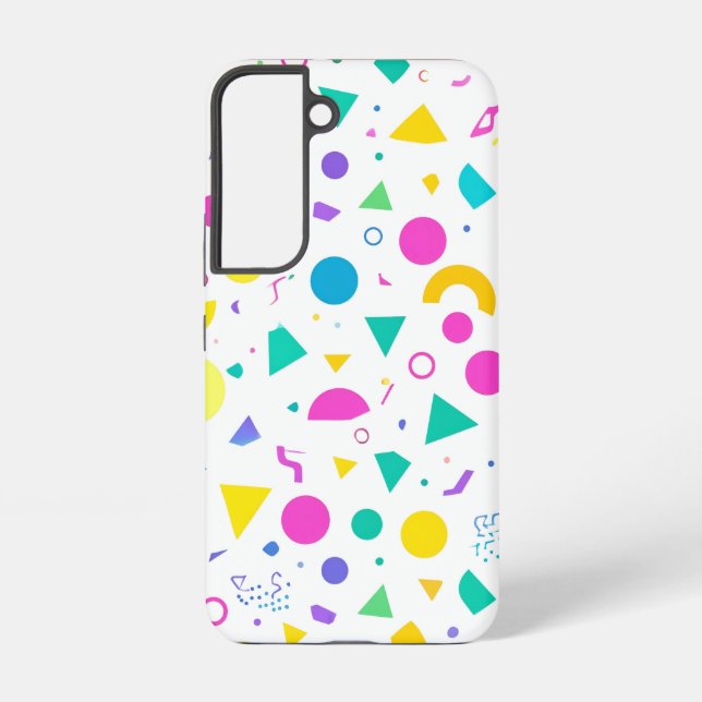 Coque Samsung Galaxy Playful Neon Memphis Geometric Retro Pattern (Verso)