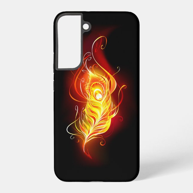 Coque Samsung Galaxy Plume de paon de feu (Verso)