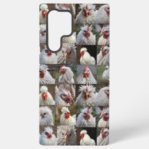 Coque Samsung Galaxy "Plumes au centre : portrait d'une poule blanche"