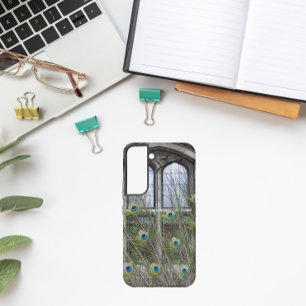 Coque Samsung Galaxy Plumes de paon et fenêtres gothiques