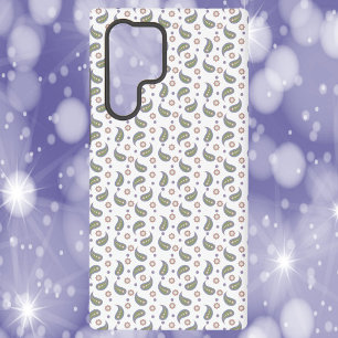 Coque Samsung Galaxy Points Fleurs Paisley Vert rose violet