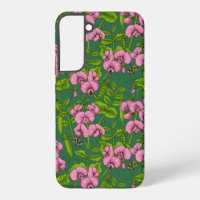 Pois doux et bourdons, vert et rose