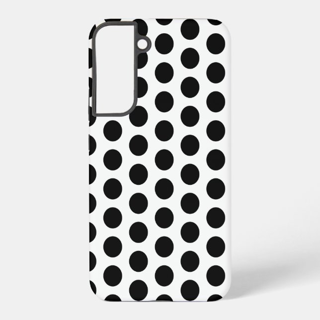 Coque Samsung Galaxy Pois noirs et blancs (Verso)