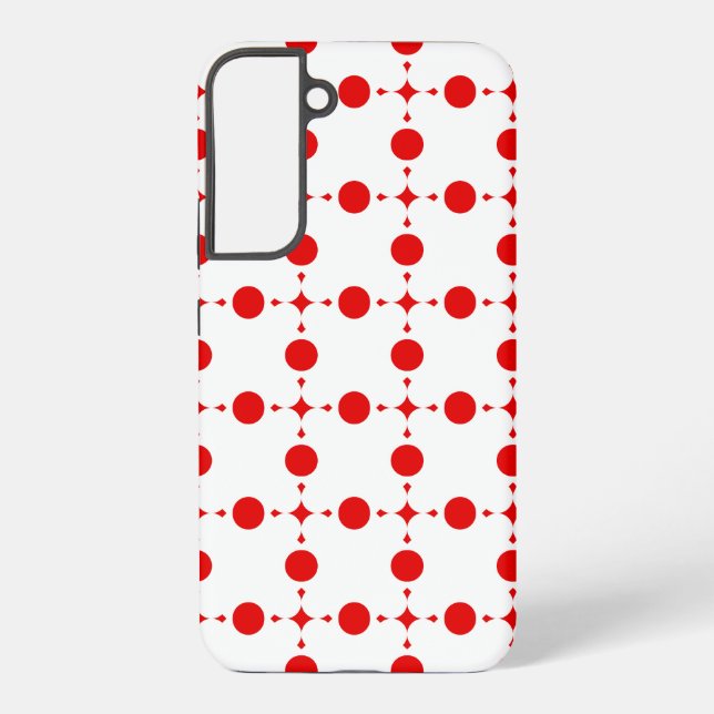 Coque Samsung Galaxy Pois rouges, Motif à points polka, points, pointil (Verso)