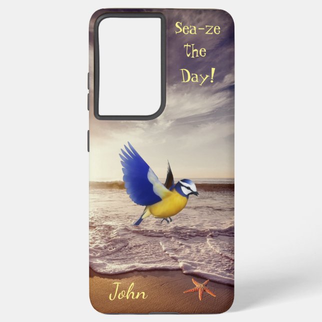 Coque Samsung Galaxy Poisson-étoile d'Oiseau Océanique Personnalisé (Verso)