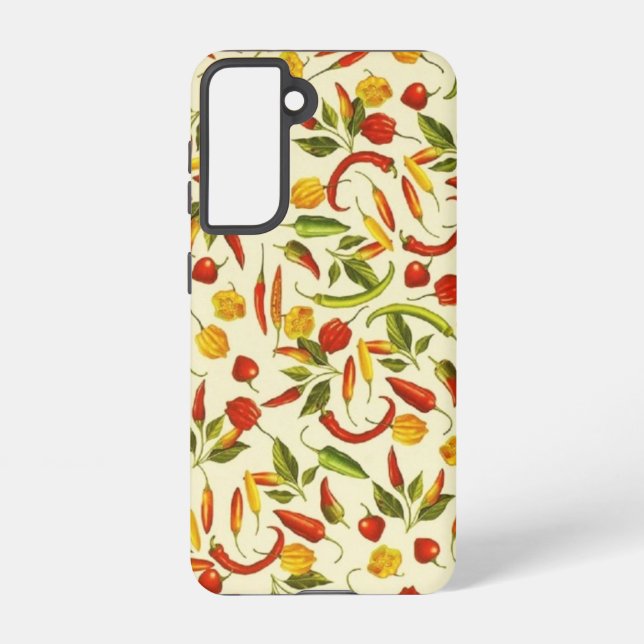 Coque Samsung Galaxy Poivrons chili vintages (Verso)