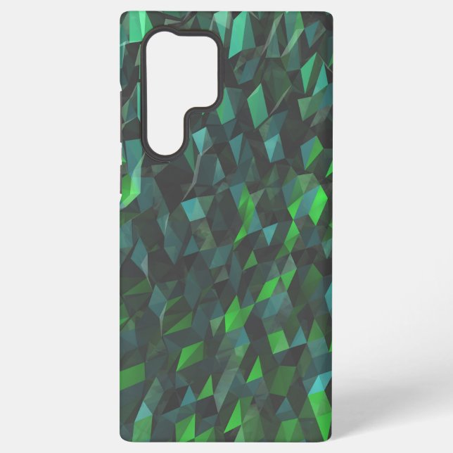 Coque Samsung Galaxy Polygones géométriques verts Galaxy S22 Coque (Verso)