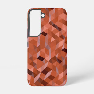 Coque Samsung Galaxy Polygons géométriques orange Galaxy S22 Coque