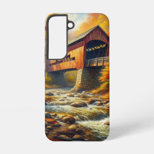 Coque Samsung Galaxy pont couvert d'automne classique