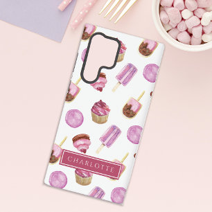 Coque Samsung Galaxy Popsicules et Cupcakes rose