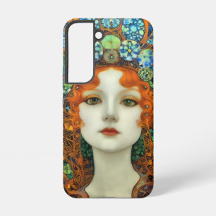 Coque Samsung Galaxy Portrait de femme magnifique dans le style du vitr