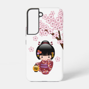 Coque Samsung Galaxy Poupée Kokeshi Sakura - Jolie Fille Geisha Japonai