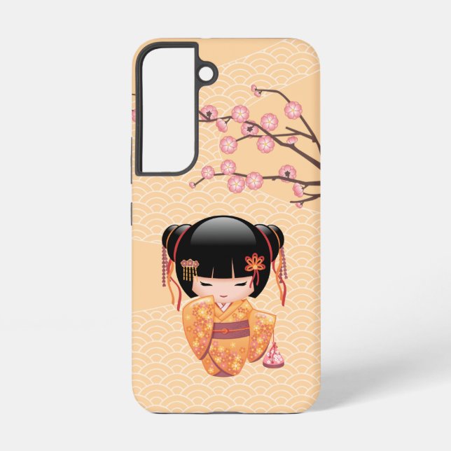 Coque Samsung Galaxy Poupée Ume Kokeshi - Japonaise Pêche Geisha Girl (Verso)