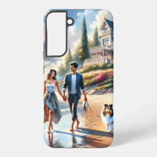 Coque Samsung Galaxy Promenade au coucher du soleil dans un cottage rom