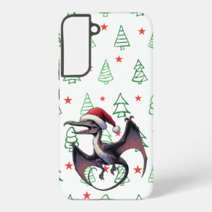 Coque Samsung Galaxy pterodactyle chapeau de Père Noël de Noël
