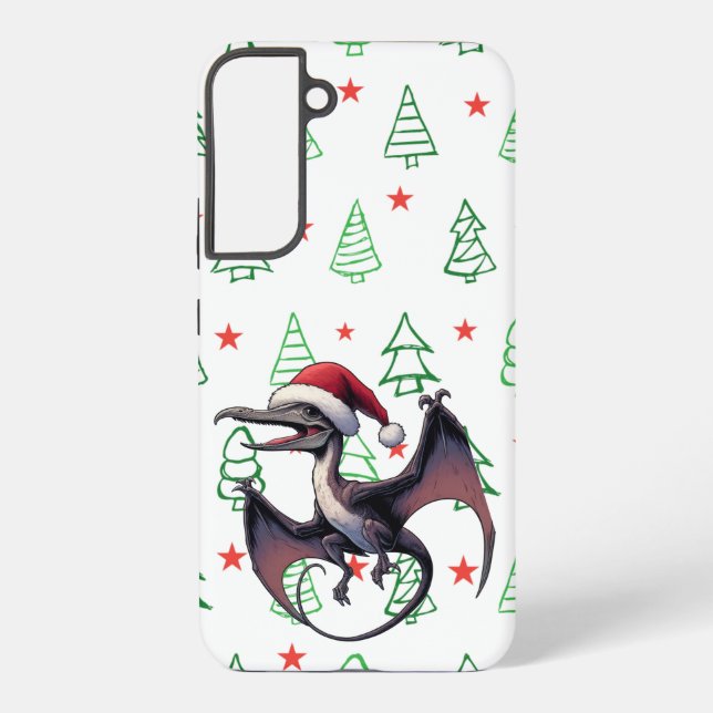Coque Samsung Galaxy pterodactyle chapeau de Père Noël de Noël  (Verso)