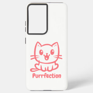 Coque Samsung Galaxy Purfection, Très Mignonne Chat Anime