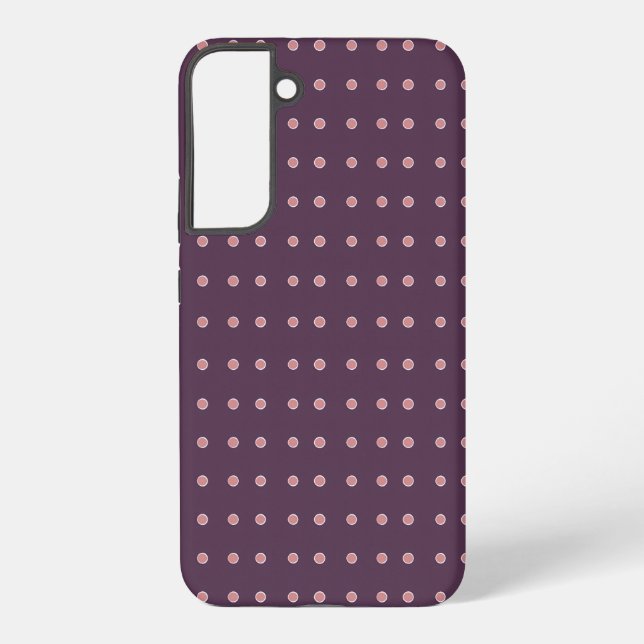 Coque Samsung Galaxy Purple and Pink Polka Dot Pattern (Verso)