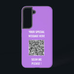 Coque Samsung Galaxy QR Code Info Votre Message Spécial Cadeau Surprise<br><div class="desc">Choisissez Couleurs et Police - Votre code QR spécial Info et texte personnalisé Cadeau moderne personnalisé - Ajouter votre code QR - Image ou logo - photo / Texte - Nom ou autre information / message - Redimensionner et déplacer ou ajouter des éléments - Image / Texte avec outil de...</div>