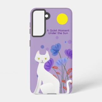Coque Samsung Galaxy Quiet Moment Cat Samsung Galaxy Case – Purple