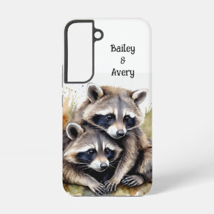 Coque Samsung Galaxy Raccoons Cute Cute Cuddling Couple Love Animaux