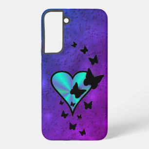 Coque Samsung Galaxy Rainbow heart and Butterfly