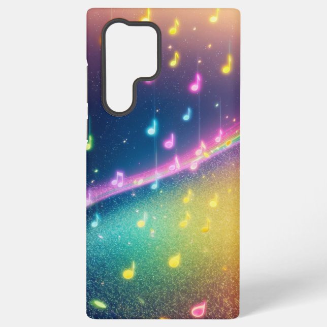 Coque Samsung Galaxy Rainbow Music Notes Galaxy Phone Case (Verso)