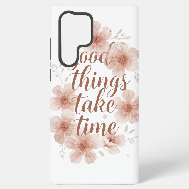 Coque Samsung Galaxy Rappel doux avec des florales douces (Verso)