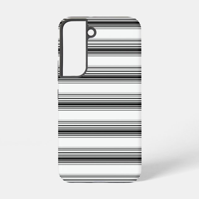 Coque Samsung Galaxy Rayures blanches noires modernes (Verso)