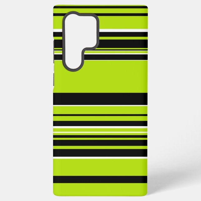 Coque Samsung Galaxy Rayures complexes - Vert Citron (Verso)