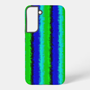 Coque Samsung Galaxy Rayures de verre brisé bleu vert
