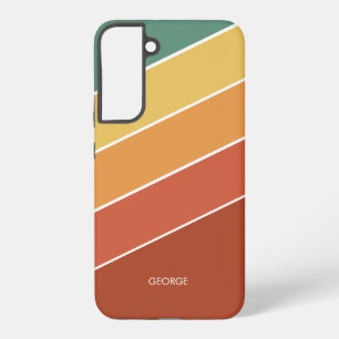 Coque Samsung Galaxy rayures vintage années 80 nom
