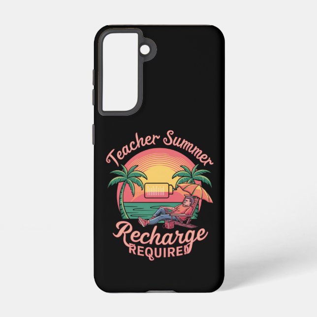 Coque Samsung Galaxy Recharge d'été pour les enseignants requis dernier (Verso)