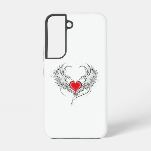 Coque Samsung Galaxy Red Angel Coeur avec ailes