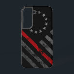 Coque Samsung Galaxy Red Line Vintage Betsy Ross Drapeau américain<br><div class="desc">Montrez votre soutien à nos premiers répondeurs ! Police,  Fire And Secourt,  EMT Disponible !</div>