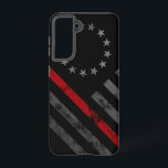 Coque Samsung Galaxy Red Line Vintage Betsy Ross Drapeau américain<br><div class="desc">Montrez votre soutien à nos premiers répondeurs ! Police,  Fire And Secourt,  EMT Disponible !</div>