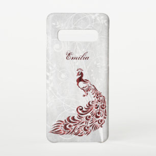Coque Samsung Galaxy S10 Red Peacock Personnalisé Samsung Galaxy Coque