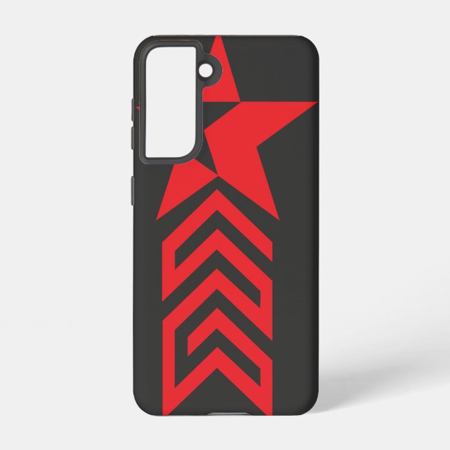 Coque Samsung Galaxy Red Star with Chevron Arrows (Verso)