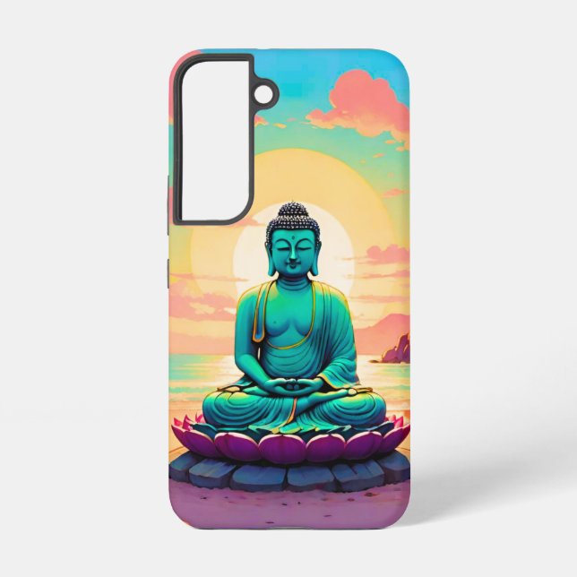 Coque Samsung Galaxy Reflet du coucher de soleil de Bouddha (Verso)
