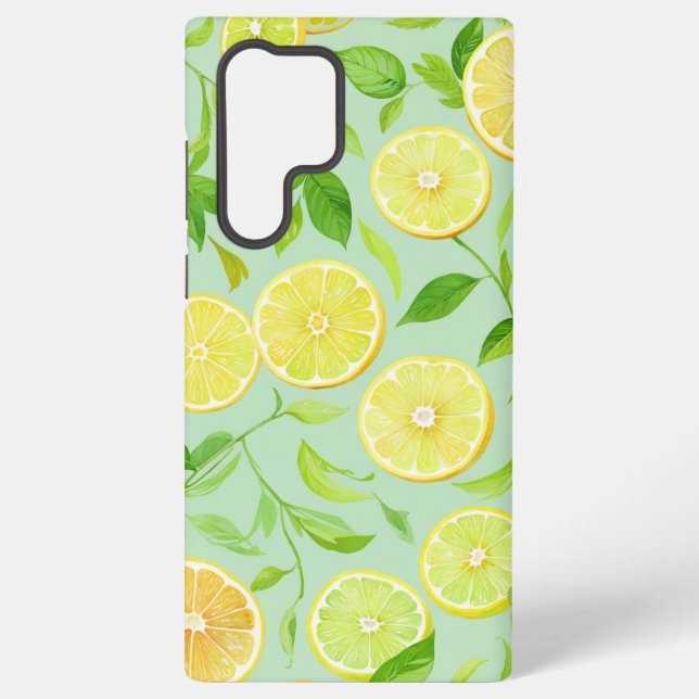 Coque Samsung Galaxy Refreshing Lemon Botanical Phone Case (Verso)