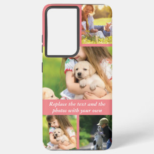 Coque Samsung Galaxy Remplacez le texte et les photos par le vôtre